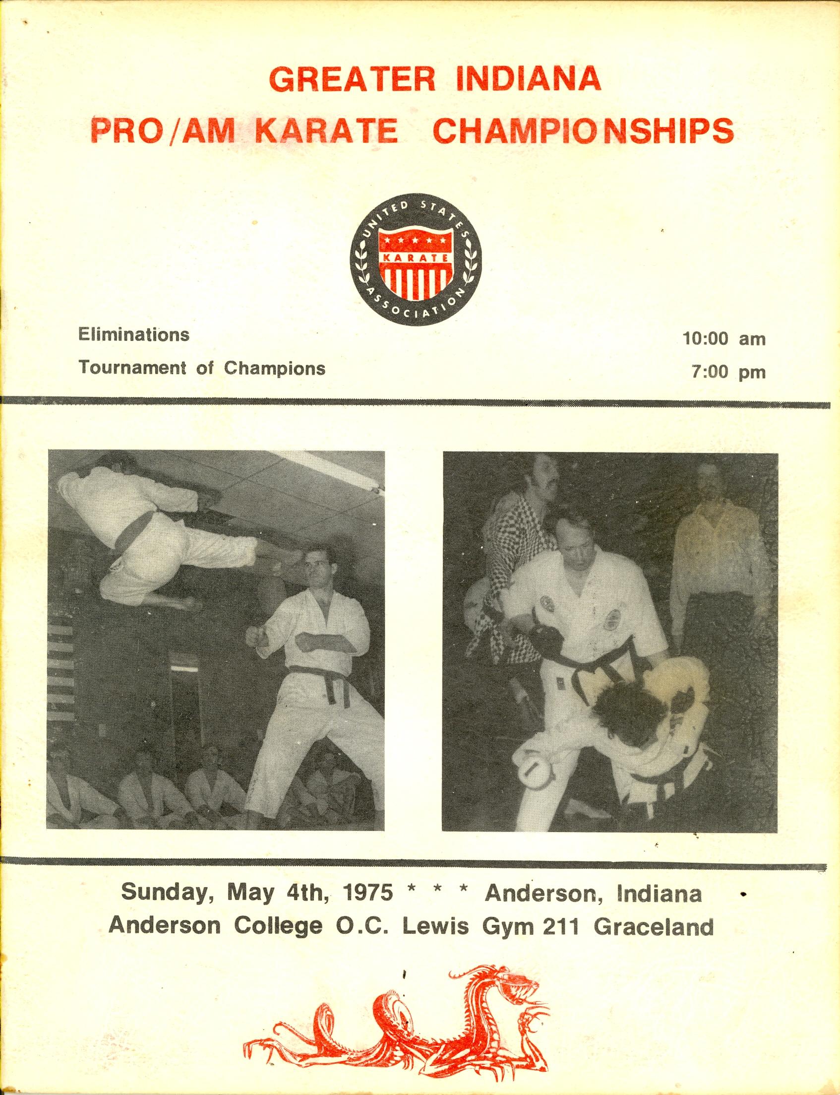 1975 Pro/AM Karate Championships Program